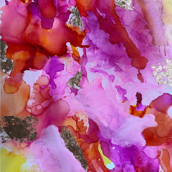 Abstract Pink and Orange Art Print